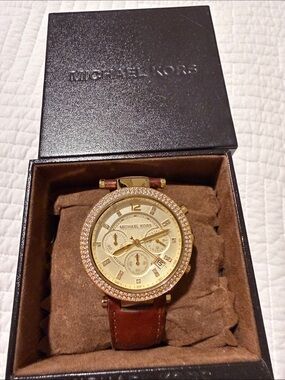 Michael Kors leather band watch